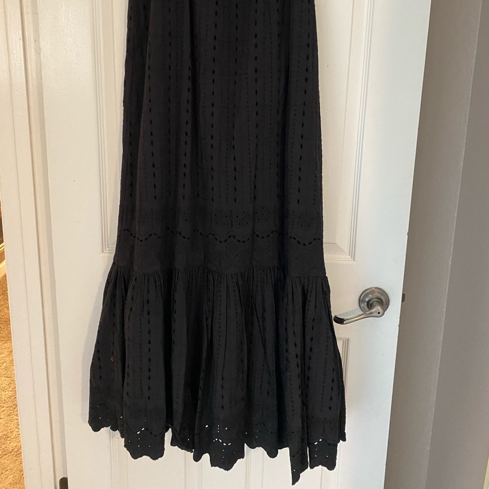Zara black eyelet midi dress. Size Small. New with tags